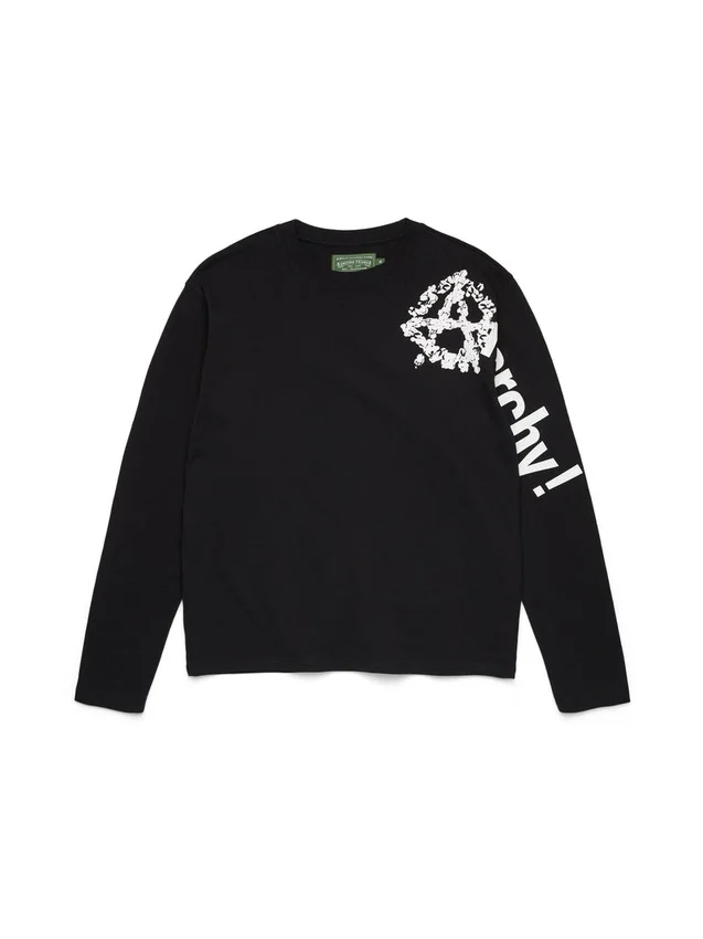Maglietta a maniche lunghe Anarchy Wreath, nera