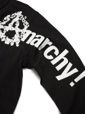 Maglietta a maniche lunghe Anarchy Wreath, nera