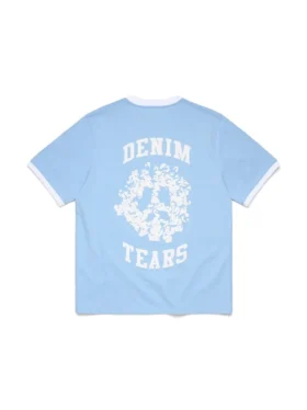 Maglietta Denim U Ringer azzurra