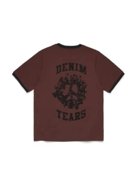Maglietta Denim U Ringer Marrone
