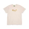 Maglietta in cotone con logo floreale color beige