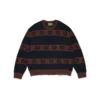 Maglione a righe con Cotton Wreath in cotone blu navy/marrone