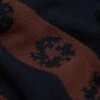 Maglione a righe con Cotton Wreath in cotone blu navy/marrone