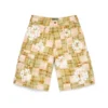 Pantaloncini cargo in cotone con motivo "Cotton Wreath" in stile Madras