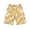 Pantaloncini cargo in cotone con motivo "Cotton Wreath" in stile Madras