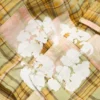 Pantaloncini cargo in cotone con motivo "Cotton Wreath" in stile Madras