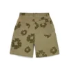 Pantaloncini "Cotton Wreath" con effetto floccato, color kaki