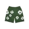 Pantaloncini in cotone con Cotton Wreath, verde