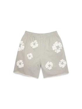 Pantaloncini in cotone “Cotton Wreath” grigi