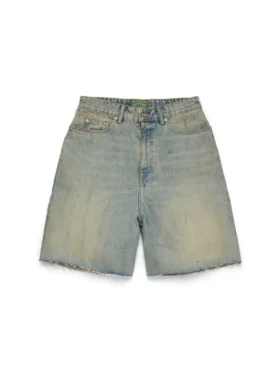 Pantaloncini in Denim con lavaggio sporco