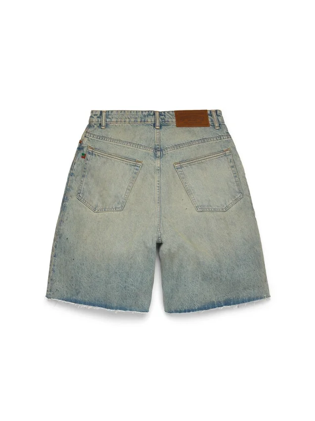 Pantaloncini in Denim con lavaggio sporco