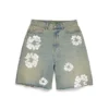 Pantaloncini in Denim "Cotton Wreath" con lavaggio sporco