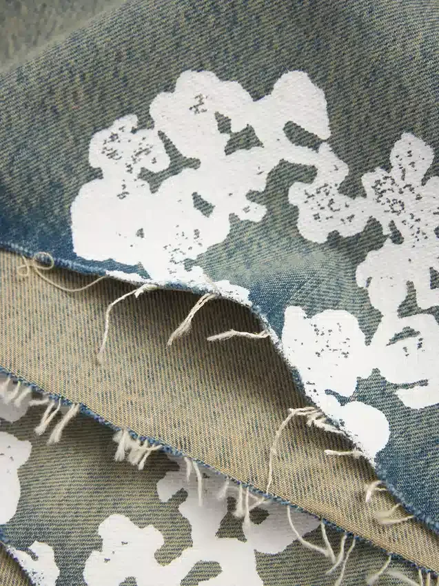 Pantaloncini in Denim "Cotton Wreath" con lavaggio sporco