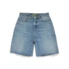 Pantaloncini in Denim dal lavaggio chiaro