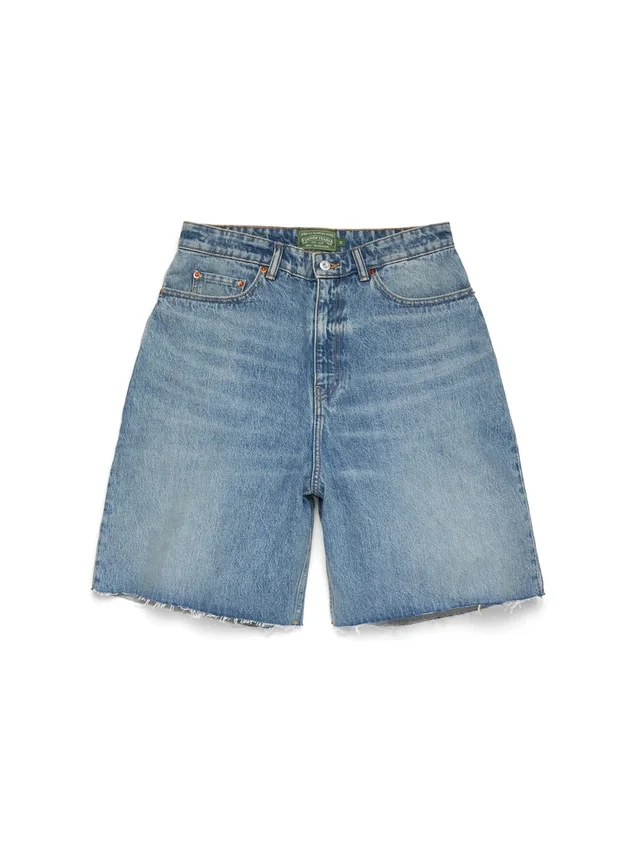 Pantaloncini in Denim dal lavaggio chiaro