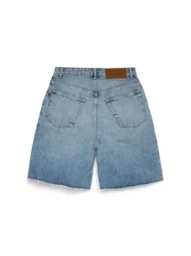 Pantaloncini in Denim dal lavaggio chiaro