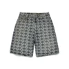 Pantaloncini in Denim Jacquard Wreath