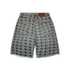 Pantaloncini in Denim Jacquard Wreath
