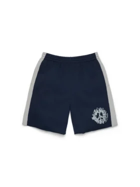 Pantaloncini in felpa a pannelli Denim U blu navy