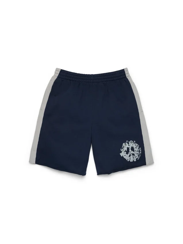Pantaloncini in felpa a pannelli Denim U blu navy