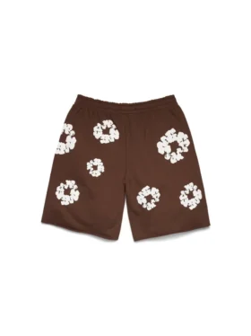 Pantaloncini in felpa Cotton Wreath, marrone scuro