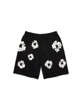 Pantaloncini in felpa “Cotton Wreath” neri