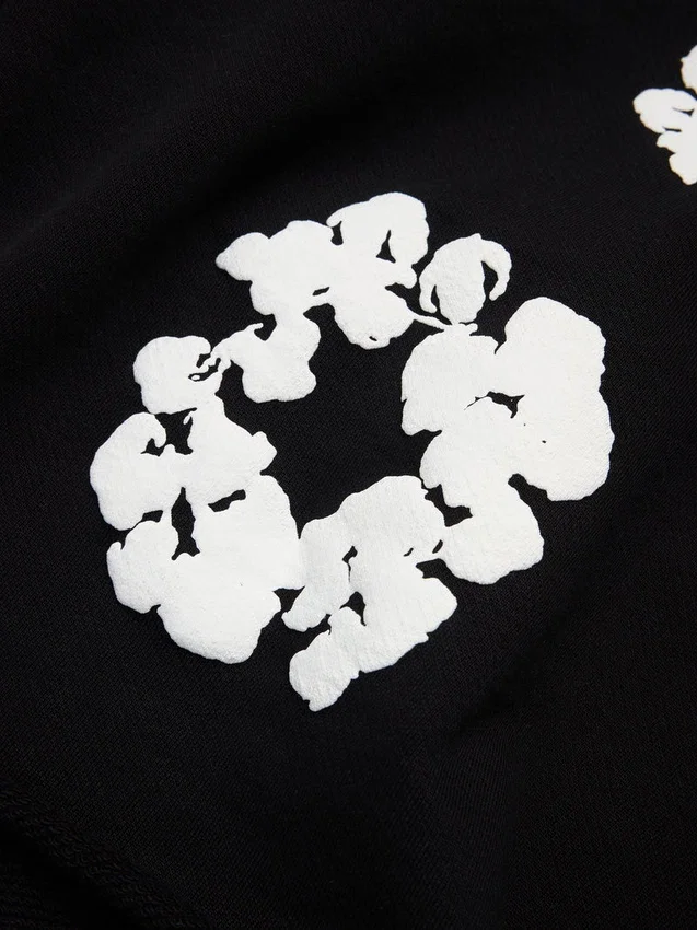 Pantaloncini in felpa "Cotton Wreath" neri