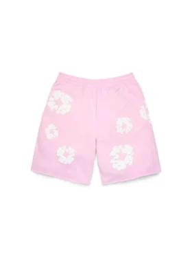 Pantaloncini in felpa "Cotton Wreath" rosa cipria