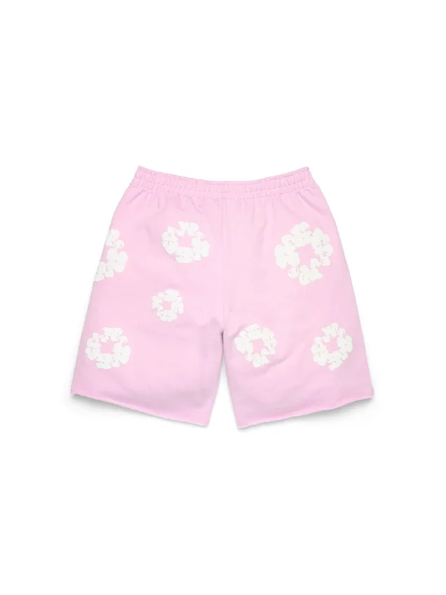 Pantaloncini in felpa "Cotton Wreath" rosa cipria