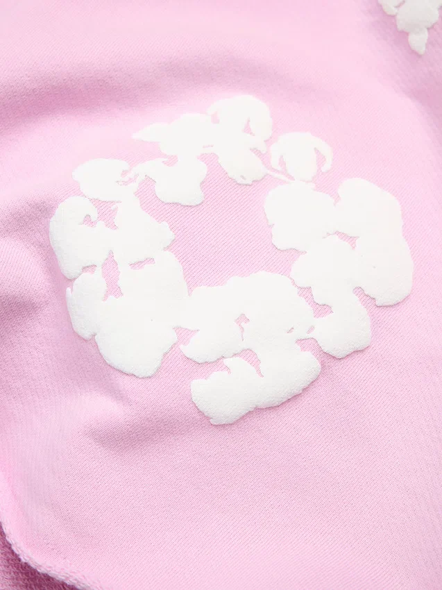 Pantaloncini in felpa "Cotton Wreath" rosa cipria