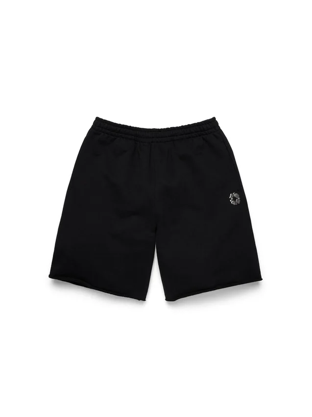 Pantaloncini in felpa Gel Wreath neri