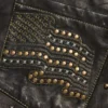 Pantaloncini in pelle borchiati Libertas