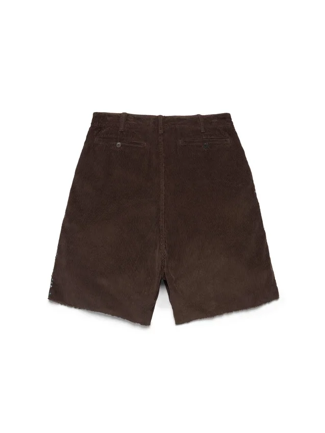 Pantaloncini in velluto a coste con borchie ossidate