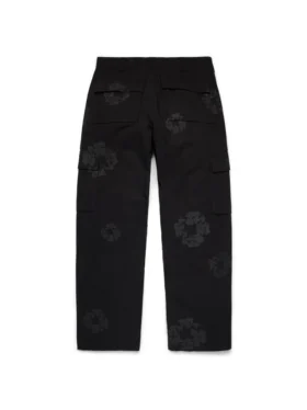 Pantaloni cargo Mono Wreath, neri