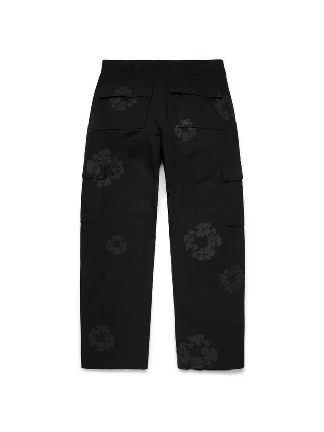 Pantaloni cargo Mono Wreath, neri