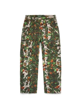 Pantaloni cargo stagionali verde mimetico