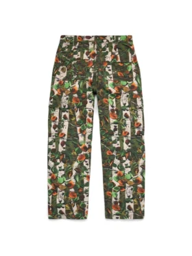 Pantaloni cargo stagionali verde mimetico