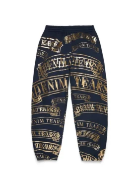 Pantaloni della tuta ADG con stampa "Banner", blu navy