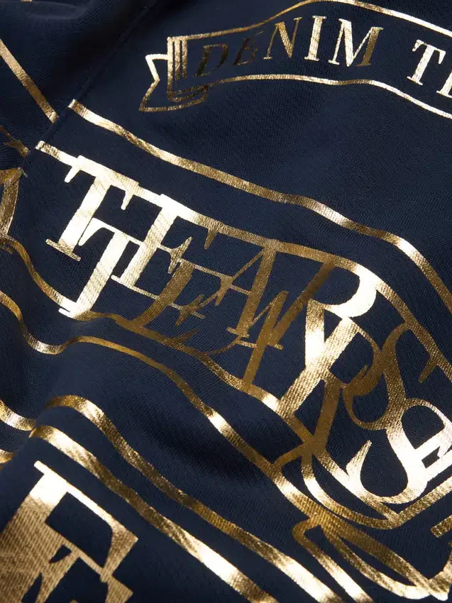 Pantaloni della tuta ADG con stampa "Banner", blu navy