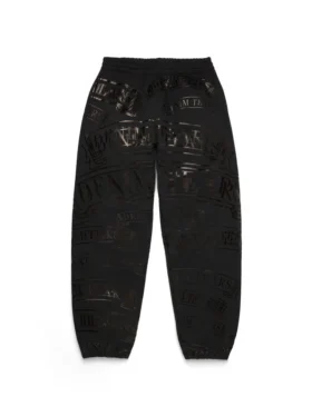Pantaloni della tuta ADG con stampa "Banner", neri