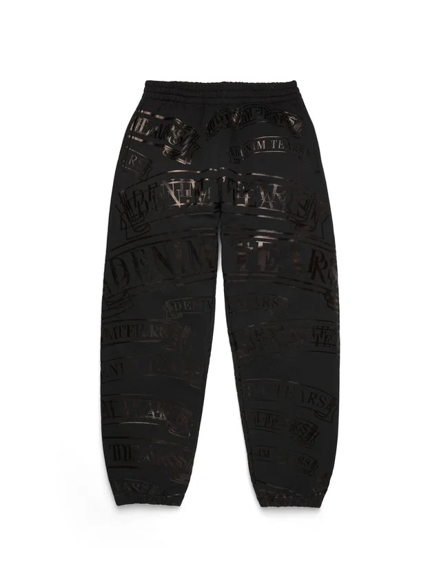 Pantaloni della tuta ADG con stampa "Banner", neri