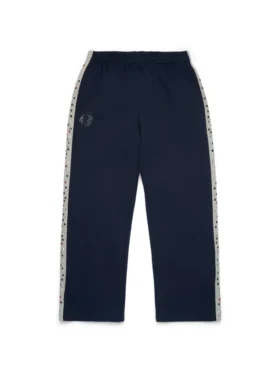 Pantaloni della tuta Denim U con strass, blu navy