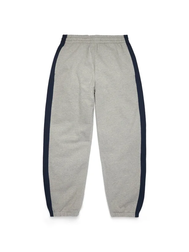 Pantaloni della tuta DT a righe con orlo aperto, grigi