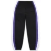 Pantaloni della tuta DT a righe con orlo aperto, neri