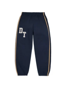 Pantaloni della tuta in ciniglia DT blu