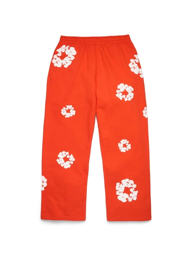 Pantaloni della tuta larghi "Cotton Wreath" arancione scuro
