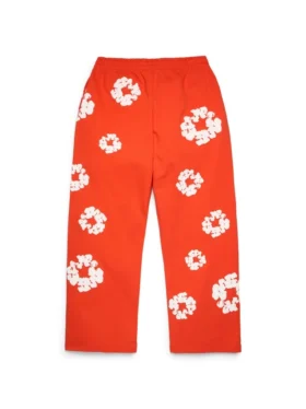 Pantaloni della tuta larghi “Cotton Wreath” arancione scuro
