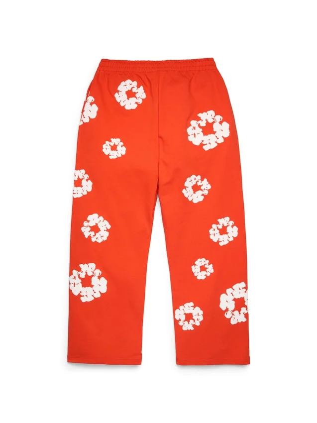 Pantaloni della tuta larghi "Cotton Wreath" arancione scuro