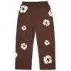 Pantaloni della tuta larghi Cotton Wreath, marrone scuro