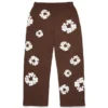 Pantaloni della tuta larghi Cotton Wreath, marrone scuro